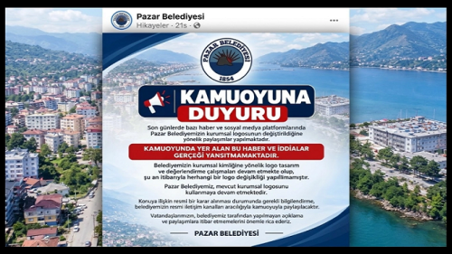 Pazar Belediyesi’nden Logo İddialarına Yalanlama